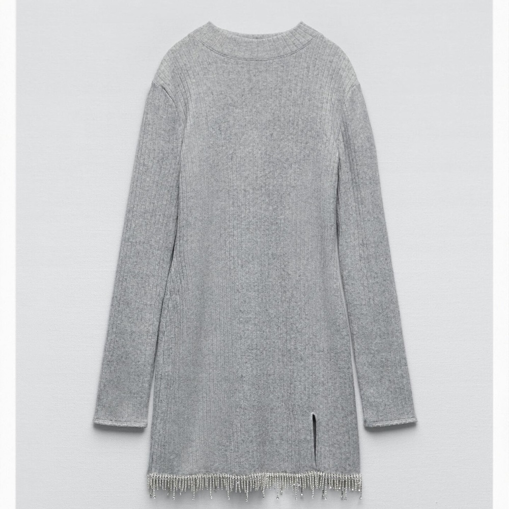 Knit bejeweled dress